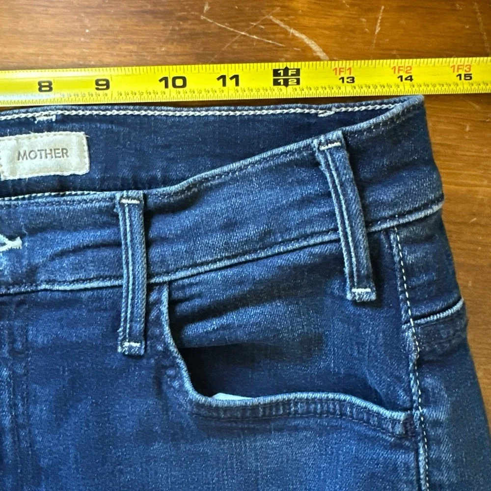 MOTHER The Hustler Roller Sneak Heirloom Wide Leg Jeans 28 Boho Chic - Picture 5 of 8